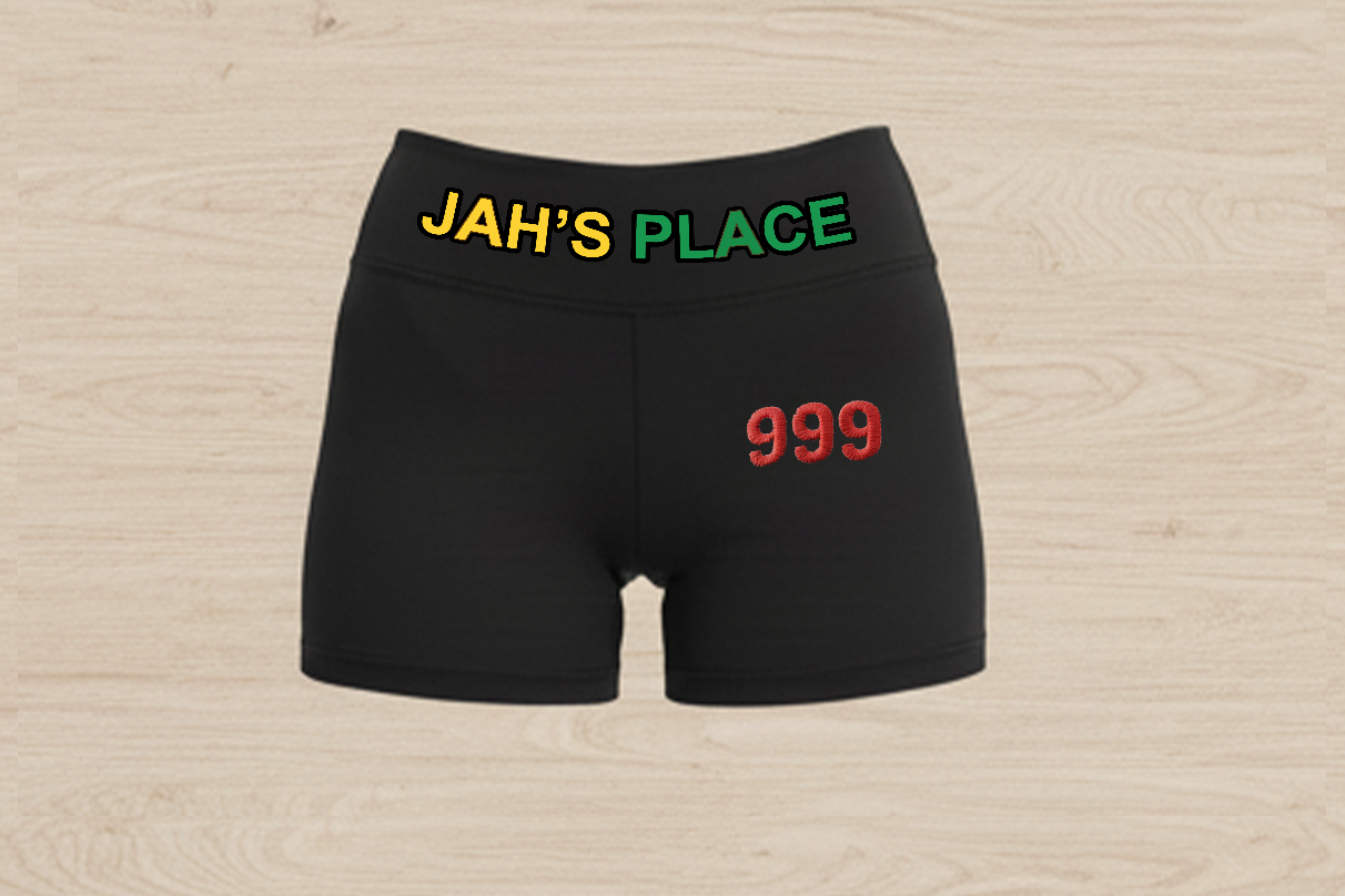 Free Gaza Black Spandex Shorts – Jah’s Place Edition (999)